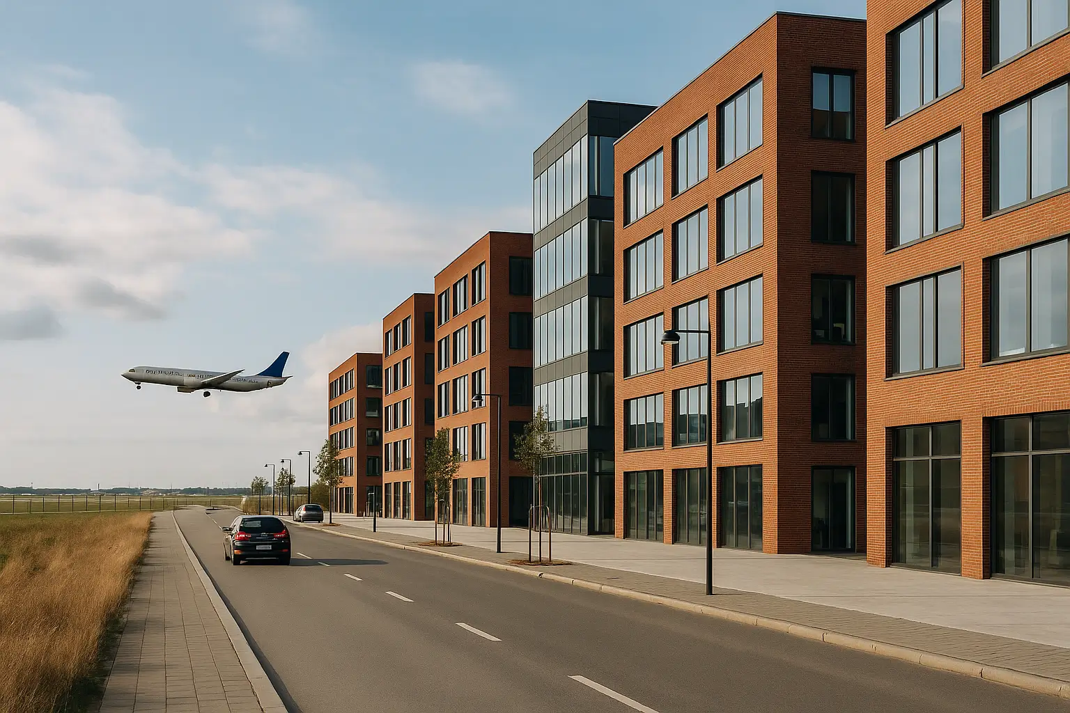 Kommercielle områder i nærheden af lufthavnen